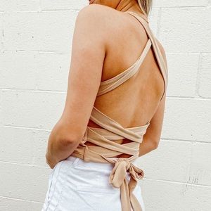 NWOT Luca + Grae Lace Up Top